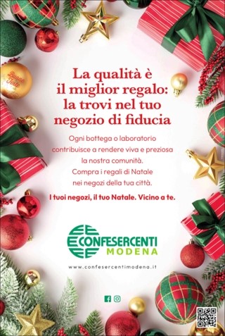 Ritorna la campagna natalizia di Confesercenti Modena a sostegno degli esercizi di vicinato
