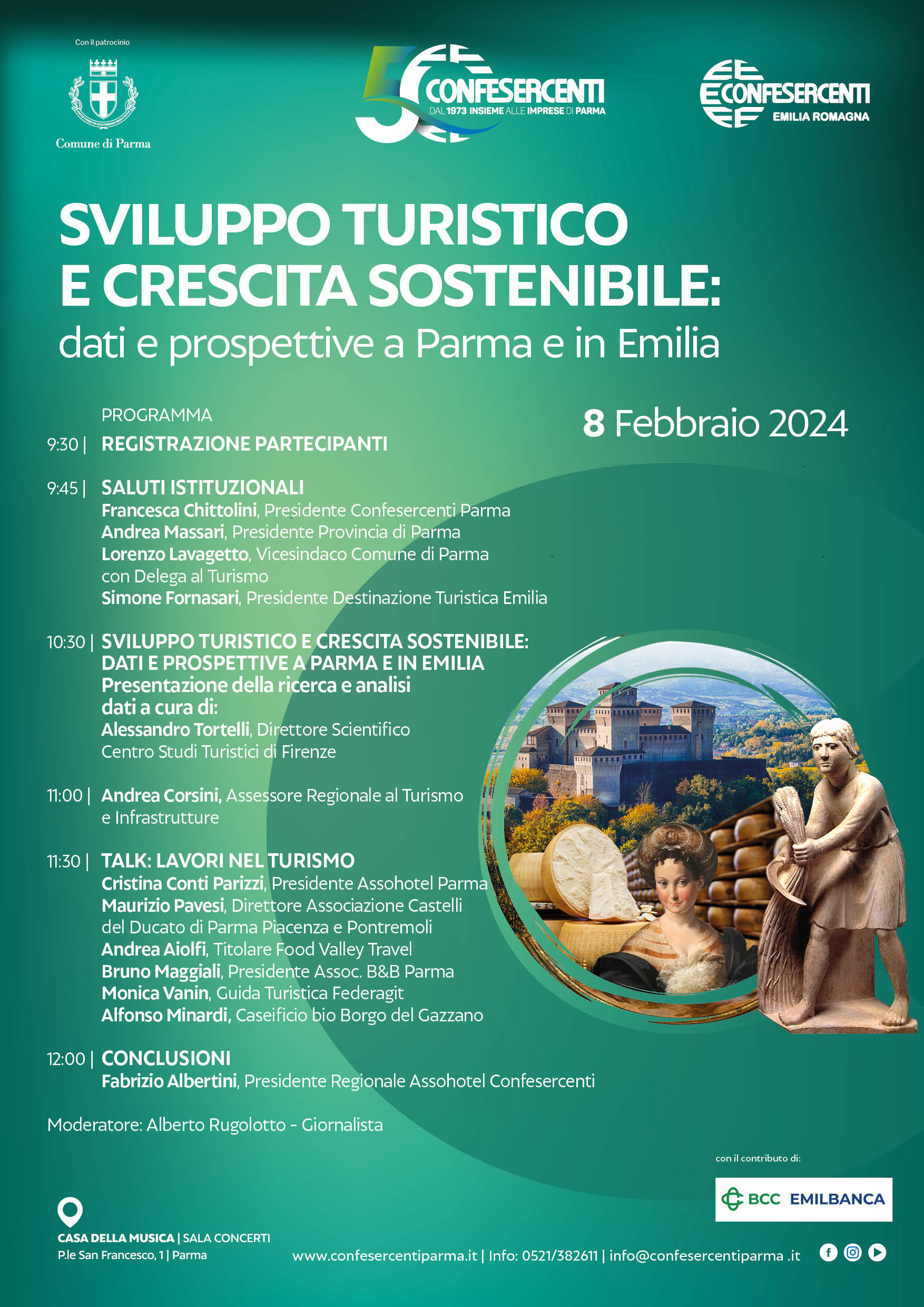 Convegno Confesercenti Parma-Assoturismo: per lo sviluppo di un turismo sostenibile