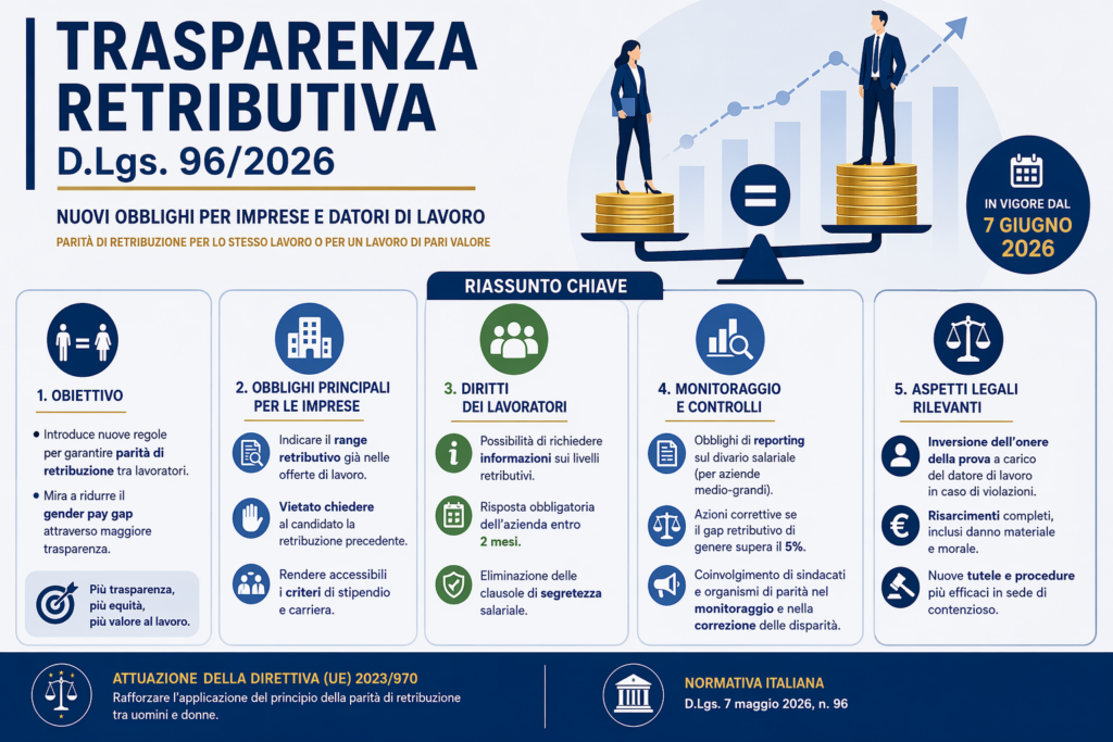 NOTA DI ANALISI SUL D.LGS. 7 MAGGIO 2026 IN MATERIA DI TRASPARENZA RETRIBUTIVA